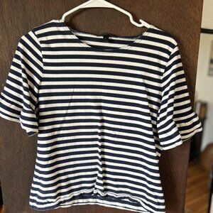 J Crew Ruffle Sleeve Top